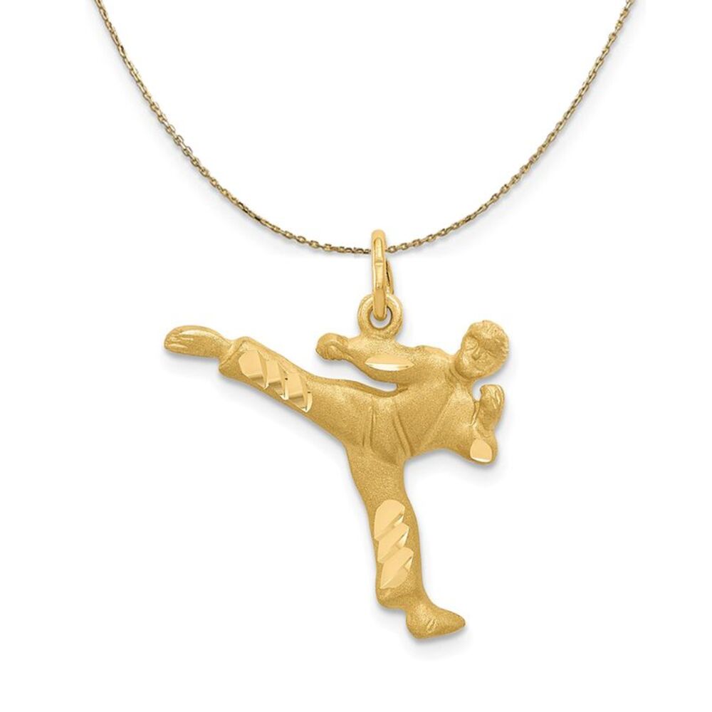 14k Yellow Gold Male Karate Necklace - 24 Inch